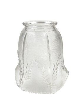 Vintage  Revival Summer Wheat Pattern with scalloped edge, Glass Lamp shade